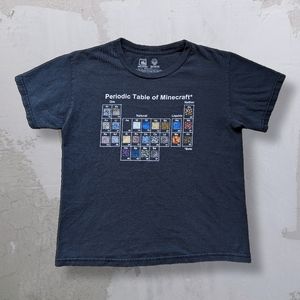 Faded Black Periodic Table of Minecraft T-shirt sz Youth M